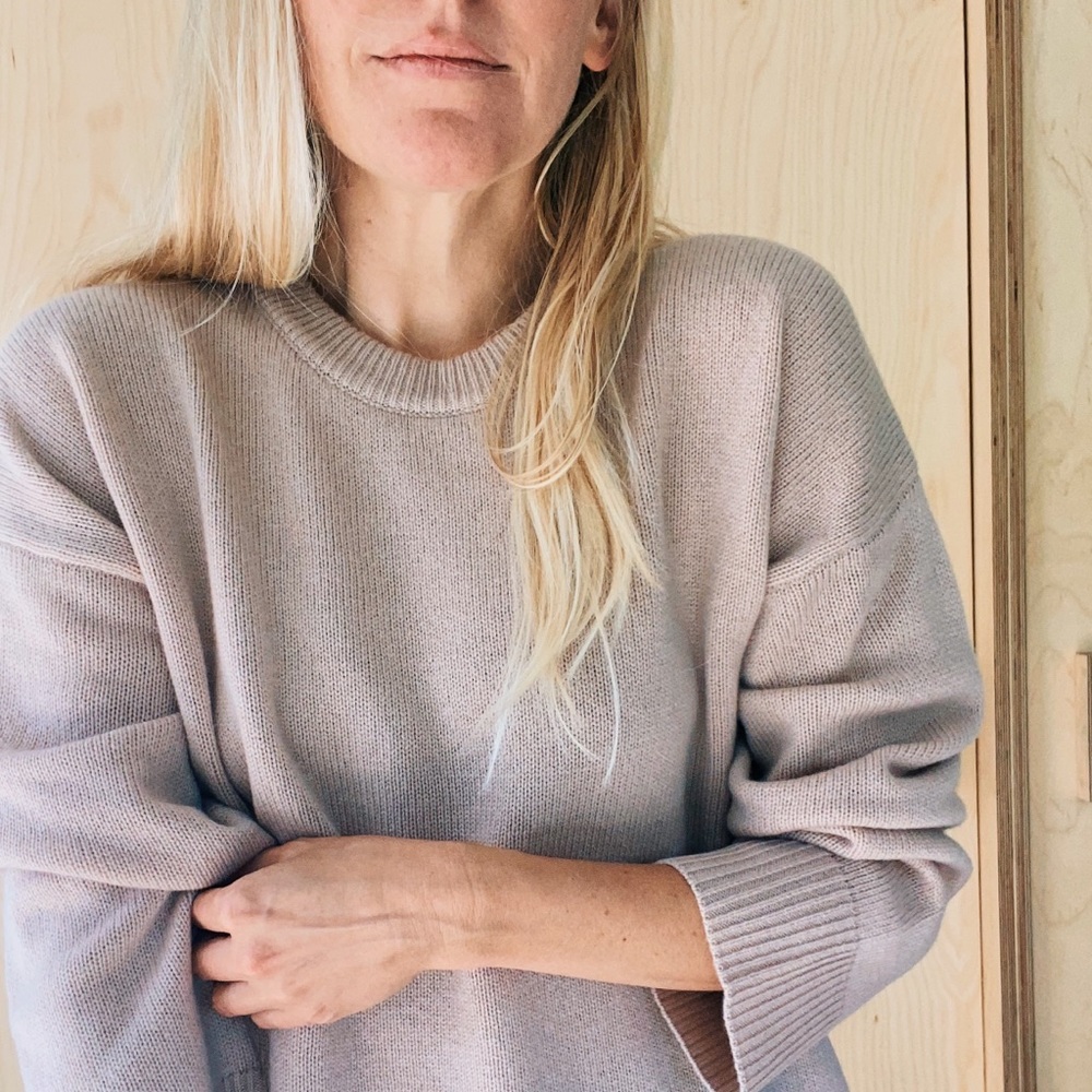 Jenni Kayne Cashmere Boyfriend Sweater BLUSH